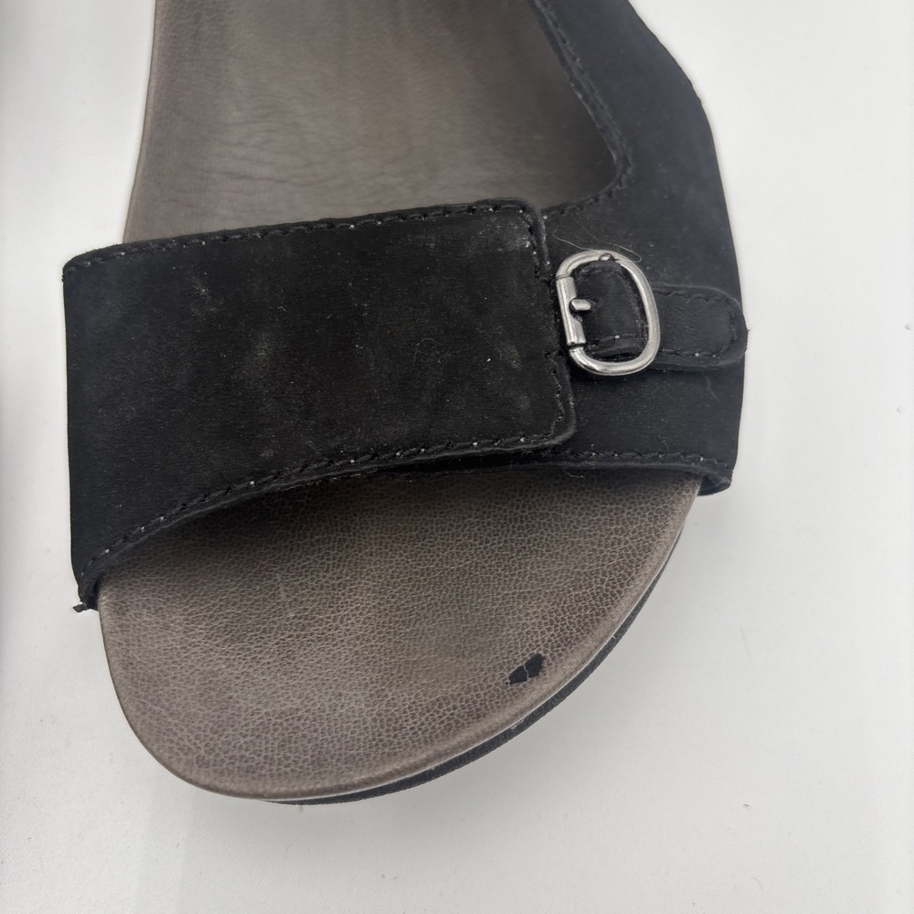 Dansko Sandals Womens Tricia Milled Burnished Wedge Black Comfort 38 - Picture 5 of 14